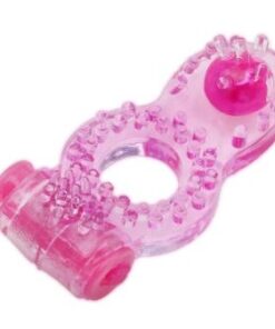 Clit Dual Vibrating Erection Penis Ring Stretchy Delay Toy