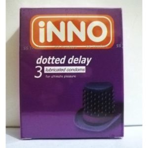 INNO Dotted Delay Lubricated Condoms For Ultimate Pleasure (Pack of 12 Condom)