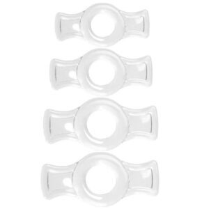 Silicone TPE Delay Penis Tension Ring – Stronger Erections - Ejaculation Penis Rings – Pack of 4 Sizes