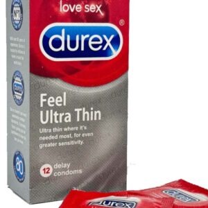 Durex Feel Ultra Thin Condoms (12 Lubricated Delay Condoms)